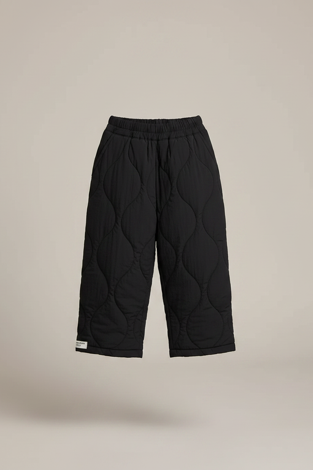 Pantalon Japonais Matelassé Noir Ample Confortable Enfant - Polyester - vue 3