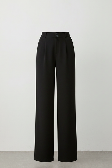 Pantalon Japonais Noir Fluide Ample Élégant Hiver - Viscose - vue 3