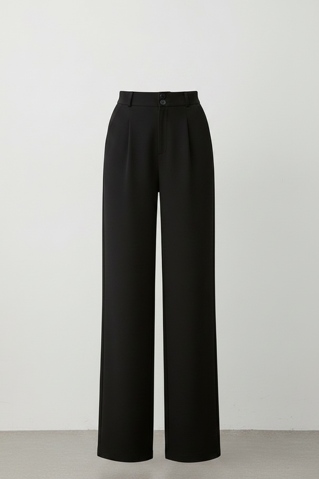 Pantalon Japonais Noir Fluide Ample Élégant Hiver - Viscose - vue 3