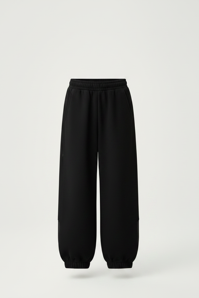 Pantalon Japonais Noir Ample Décontracté Confortable - Molleton - vue 3