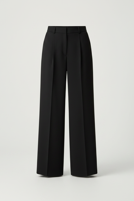Pantalon Japonais Noir Fluide Ample Élégant Femme - Viscose - vue 3