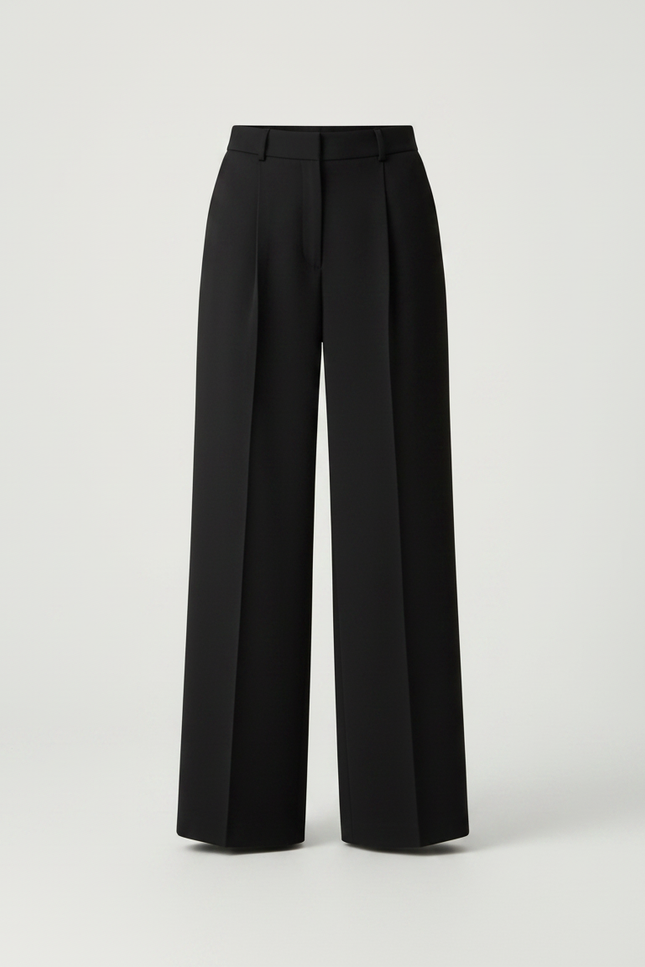 Pantalon Japonais Noir Fluide Ample Élégant Femme - Viscose - vue 3