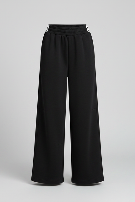 Pantalon Japonais Noir Ample Coton Sportif Fille - Molleton - vue 3