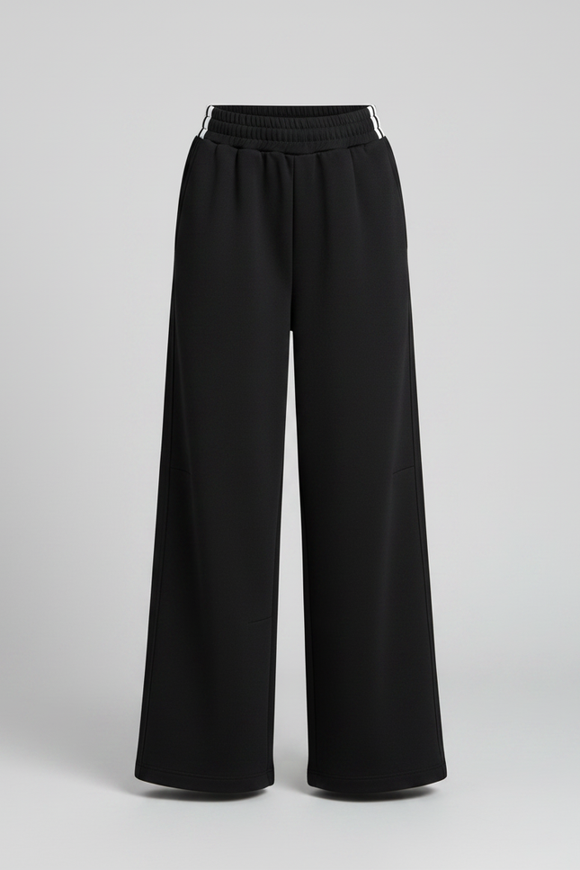 Pantalon Japonais Noir Ample Coton Sportif Fille - Molleton - vue 3