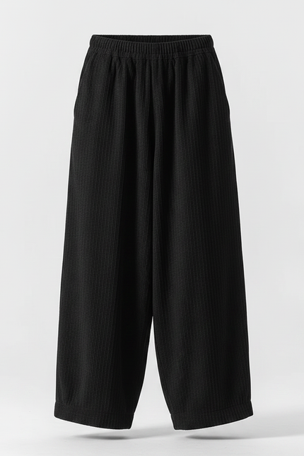 Pantalon Velours Japonais Homme - Noir Cordé - vue 3