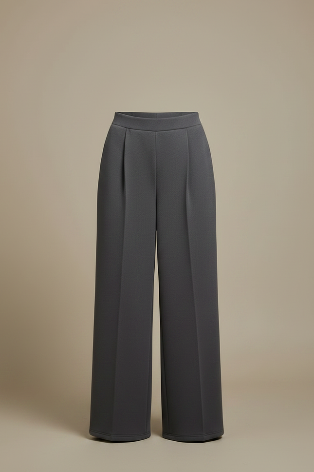 Pantalon Japonais Gris Ample Décontracté Fluide Femme - Polyester - vue 3