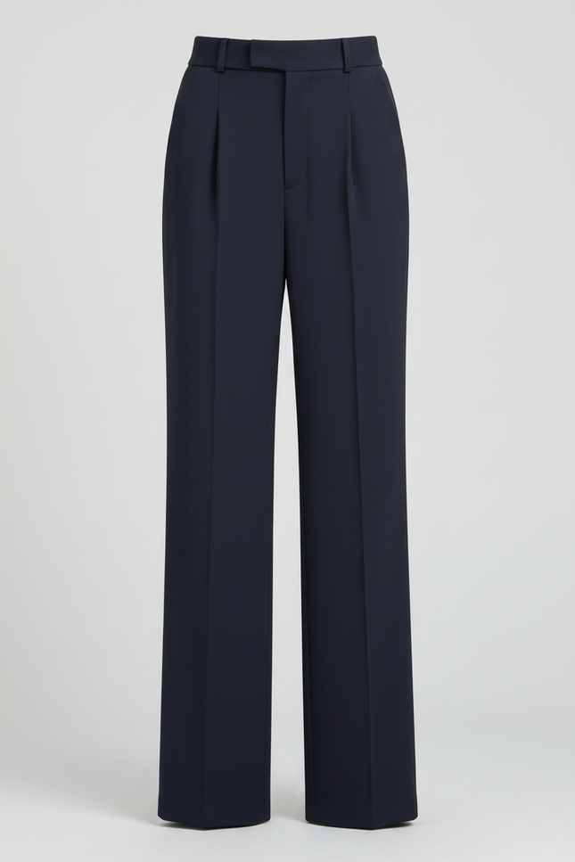 Pantalon Japonais Marine Ample Fluide Élégant Femme - Viscose - vue 3