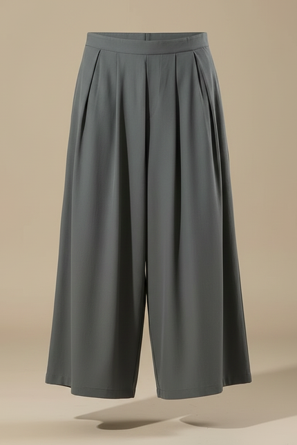 Pantalon Japonais Gris Ample Plissé Coton Homme - vue 3