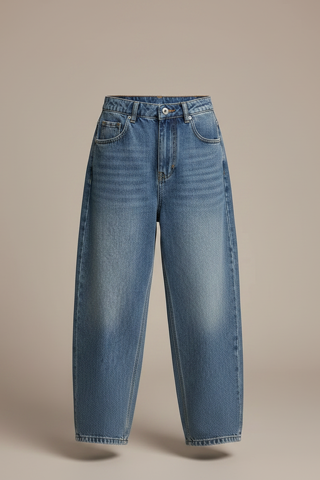 Pantalon Japonais Denim Ample Bleu Décontracté Garçon - Jean - vue 3
