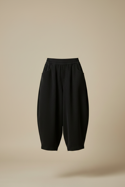 Pantalon Japonais Noir Côtelé Ample Harem Confortable - Cordé - vue 3