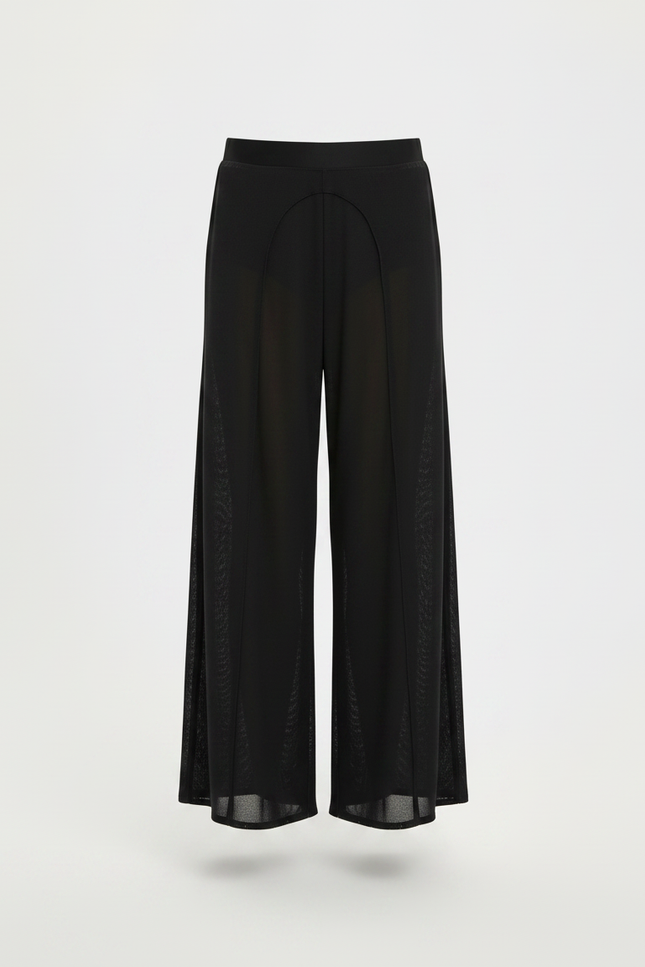 Pantalon Japonais Noir Fluide Ample Fille Maille - vue 3