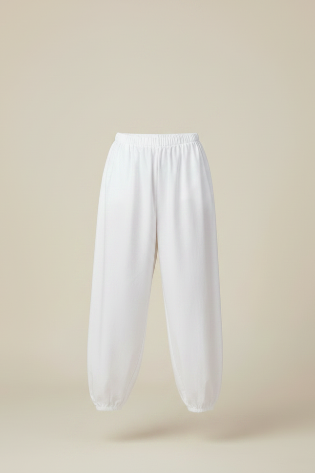Pantalon Japonais Blanc Ample Coton Enfant - vue 3