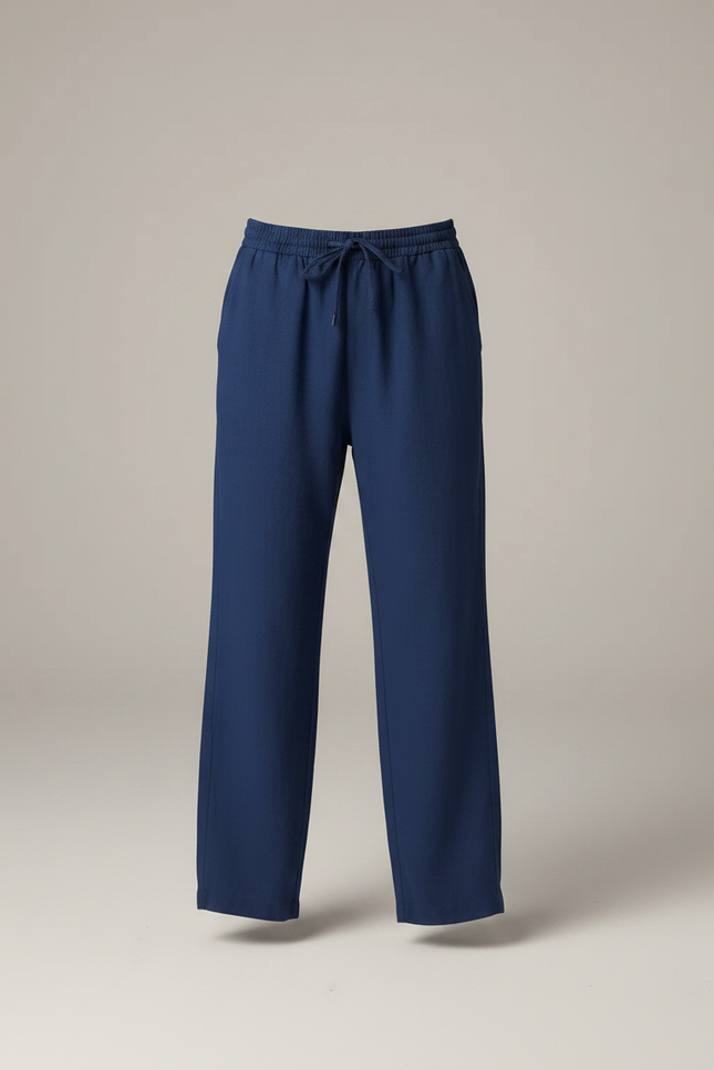 Pantalon Japonais Bleu Marine Ample Coton Lin Enfant - vue 3