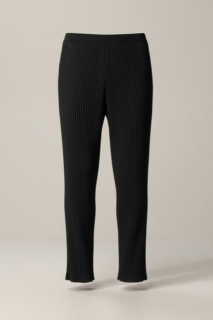 Pantalon Japonais Noir Plissé Ample Décontracté Homme - Polyester - vue 3