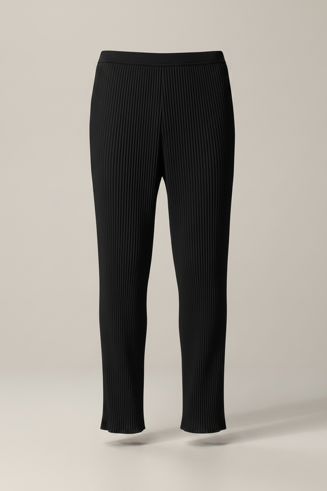 Pantalon Japonais Noir Plissé Ample Décontracté Homme - Polyester - vue 3