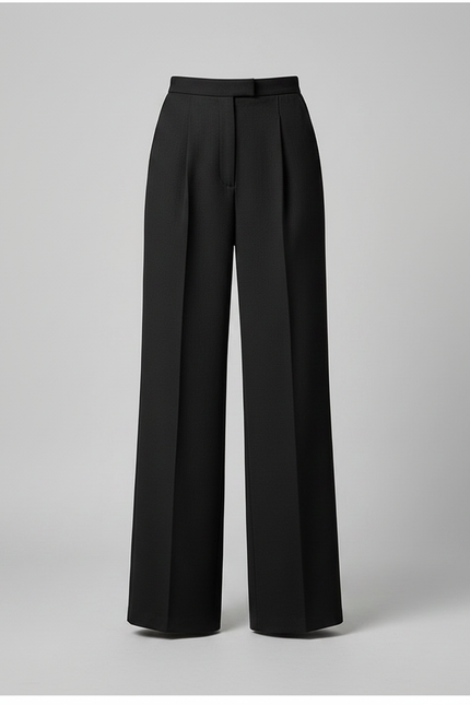 Pantalon Large Japonais Femme - Noir Gabardine - vue 3