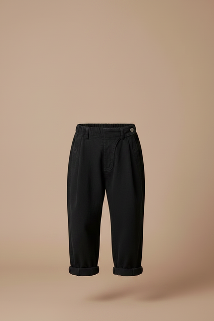 Pantalon Japonais Noir Ample Coton Enfant - vue 3