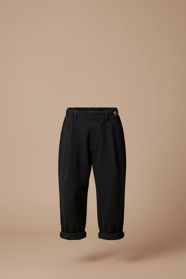 Pantalon Japonais Noir Ample Coton Enfant - vue 3