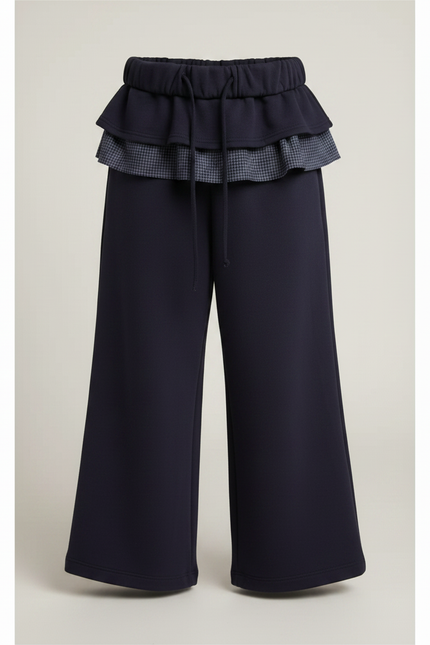 Pantalon Japonais Ample Bleu Marine Épais Enfant - Molleton - vue 3