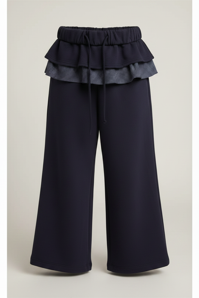 Pantalon Japonais Ample Bleu Marine Épais Enfant - Molleton - vue 3
