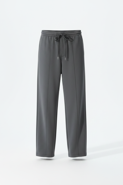 Pantalon Japonais Gris Anthracite Ample Fluide Sportif - Molleton - vue 3