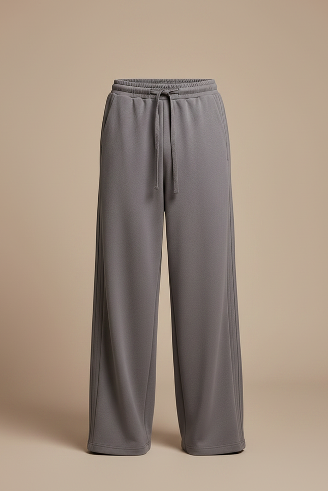 Pantalon Japonais Gris Ample Molleton Décontracté Homme - vue 3