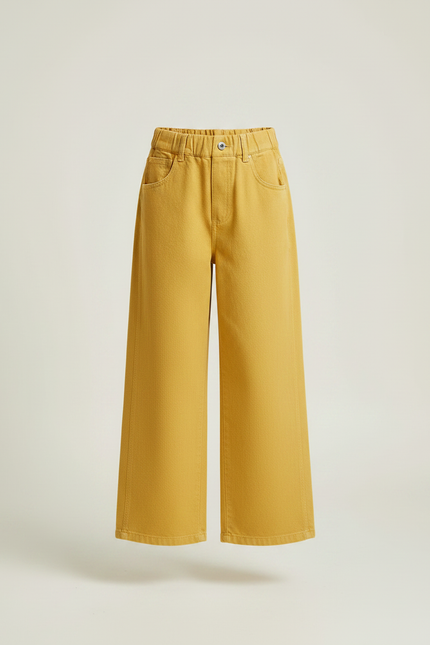 Pantalon Japonais Jaune Ample Coton Enfant - vue 3