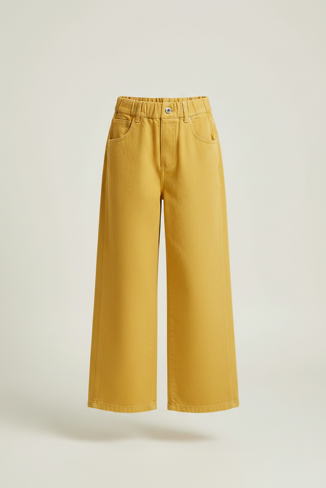 Pantalon Japonais Jaune Ample Coton Enfant - vue 3