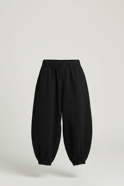 Pantalon Japonais Noir Bouffant Coton Enfants - vue 3