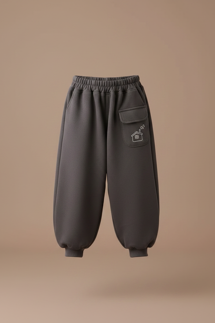 Pantalon Japonais Gris Bouffant Molleton Confortable Enfant - vue 3