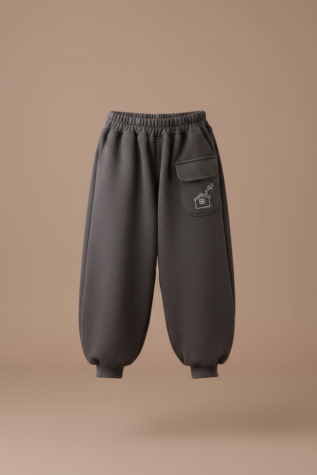 Pantalon Japonais Gris Bouffant Molleton Confortable Enfant - vue 3