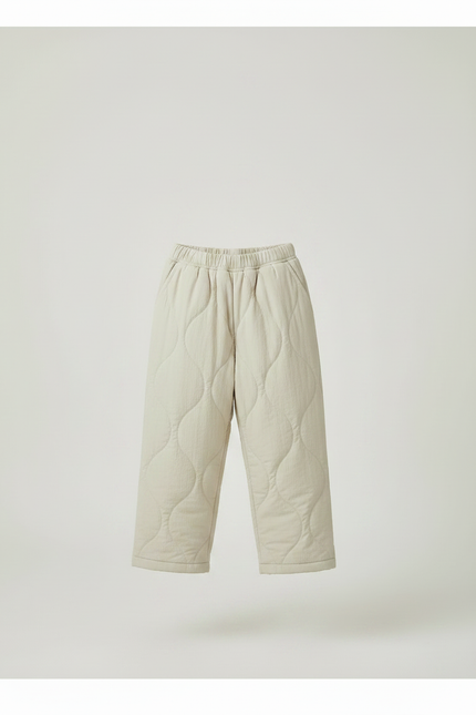 Pantalon Japonais Matelassé Beige Ample Confortable Enfant - Molleton - vue 3