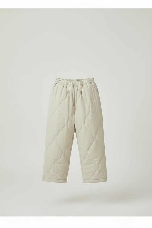 Pantalon Japonais Matelassé Beige Ample Confortable Enfant - Molleton - vue 3