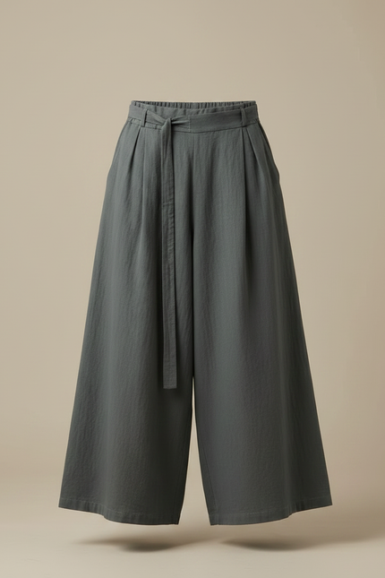 Pantalon Jupe Japonais - Kaki Lin - vue 3