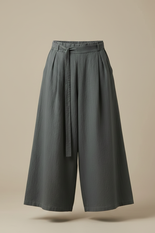 Pantalon Jupe Japonais - Kaki Lin - vue 3