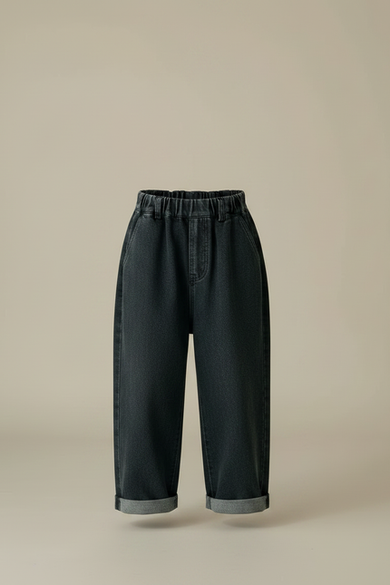 Pantalon Japonais Denim Ample Enfant Gris - Jean - vue 3