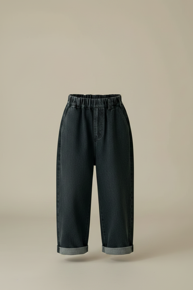 Pantalon Japonais Denim Ample Enfant Gris - Jean - vue 3