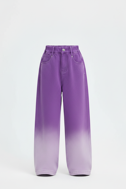 Pantalon Japonais Violet Dégradé Ample Coton Enfant - Jean - vue 3