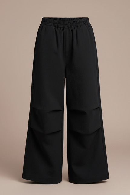 Pantalon Japonais Noir Ample Enfant Sport Cargo - Polyester - vue 3