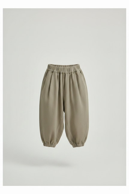 Pantalon Japonais Kaki Ample Harem Décontracté Enfant - Toile - vue 3