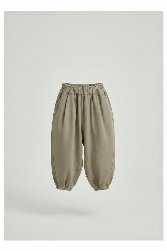 Pantalon Japonais Kaki Ample Harem Décontracté Enfant - Toile - vue 3