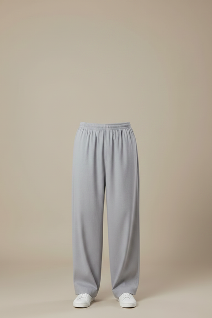 Pantalon Japonais Gris Ample Décontracté Homme - Gabardine - vue 3
