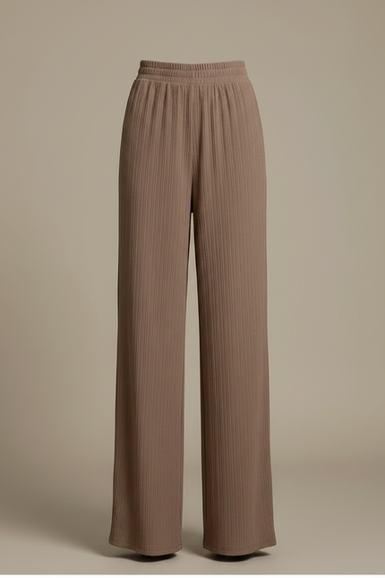 Pantalon Japonais Marron Plissé Ample Fluide Décontracté - Maille - vue 3