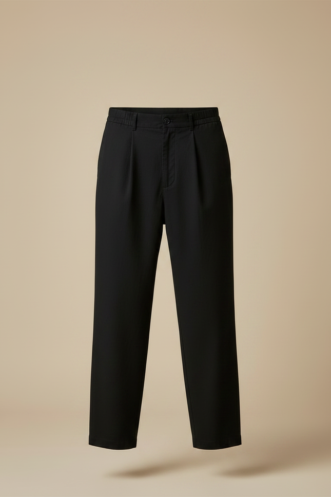 Pantalon Japonais Homme Noir Ample - Gabardine - vue 3
