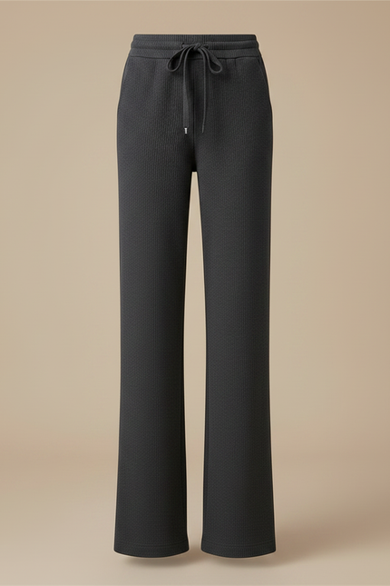 Pantalon Japonais Gris Anthracite Ample Côtelé Décontracté Cordon - Cordé - vue 3