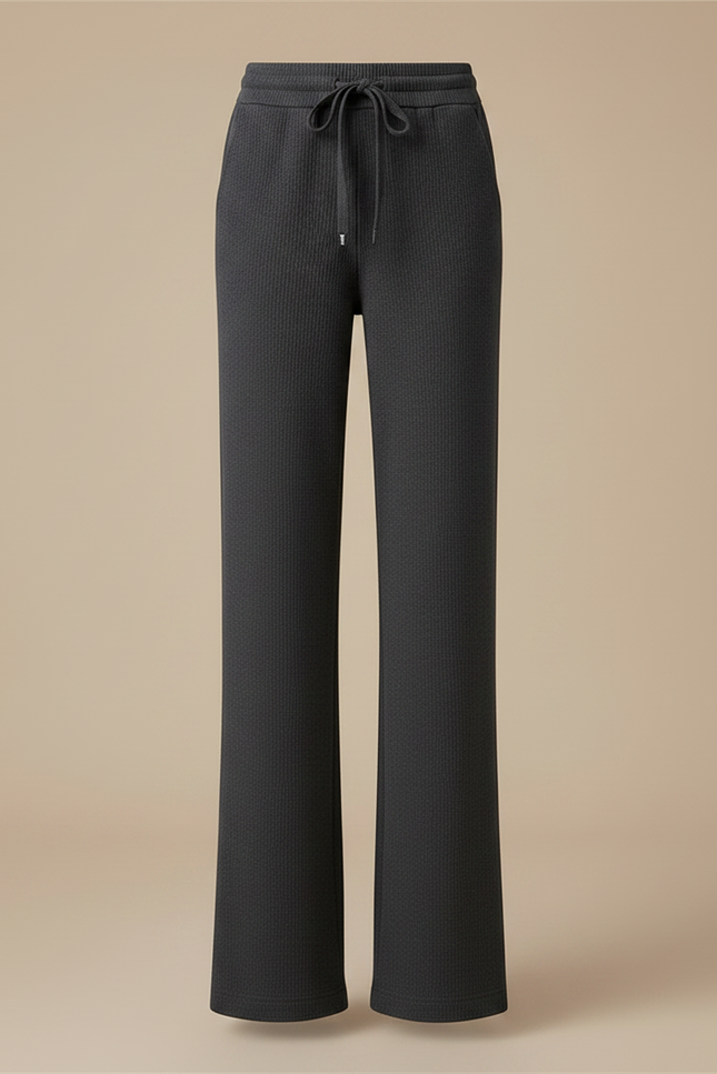 Pantalon Japonais Gris Anthracite Ample Côtelé Décontracté Cordon - Cordé - vue 3