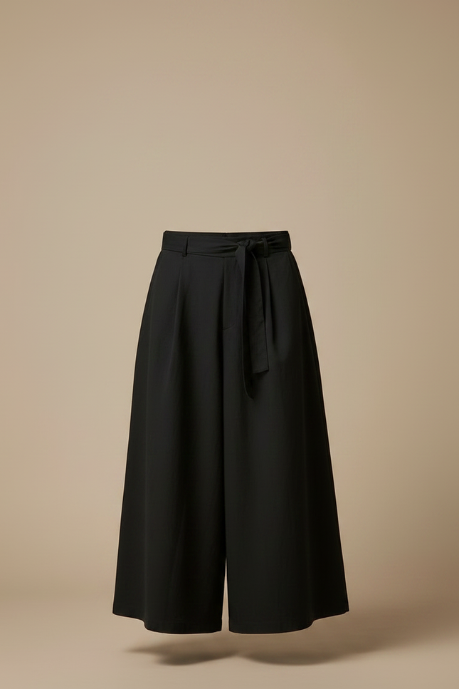 Pantalon Japonais Noir Ample Ceinturé Fluide Homme - Viscose - vue 3