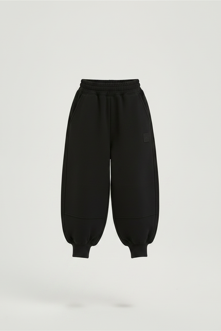 Pantalon Japonais Noir Molleton Ample Hiver Enfant - vue 3