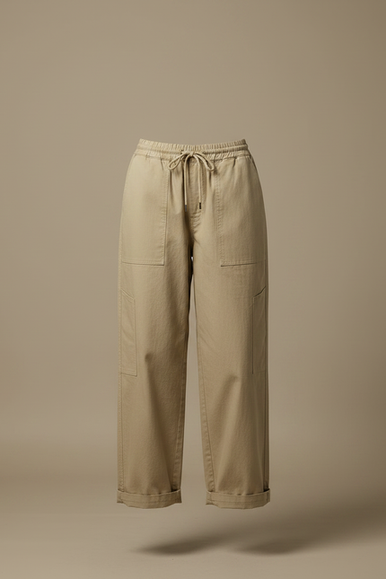 Pantalon Japonais Cargo Kaki Ample Décontracté Coton - vue 3