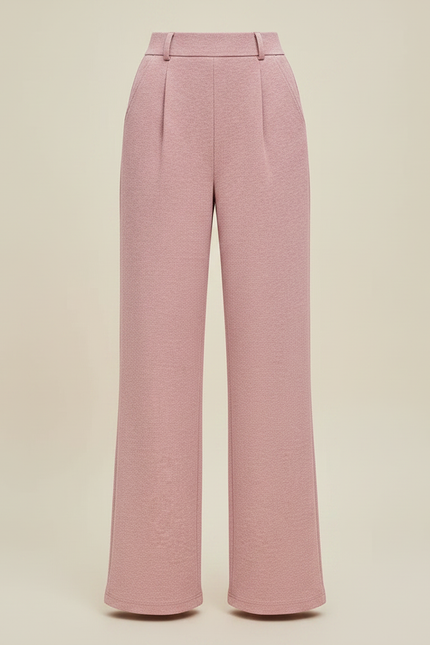 Pantalon Japonais Rose Ample Droit Doux Décontracté - Molleton - vue 3